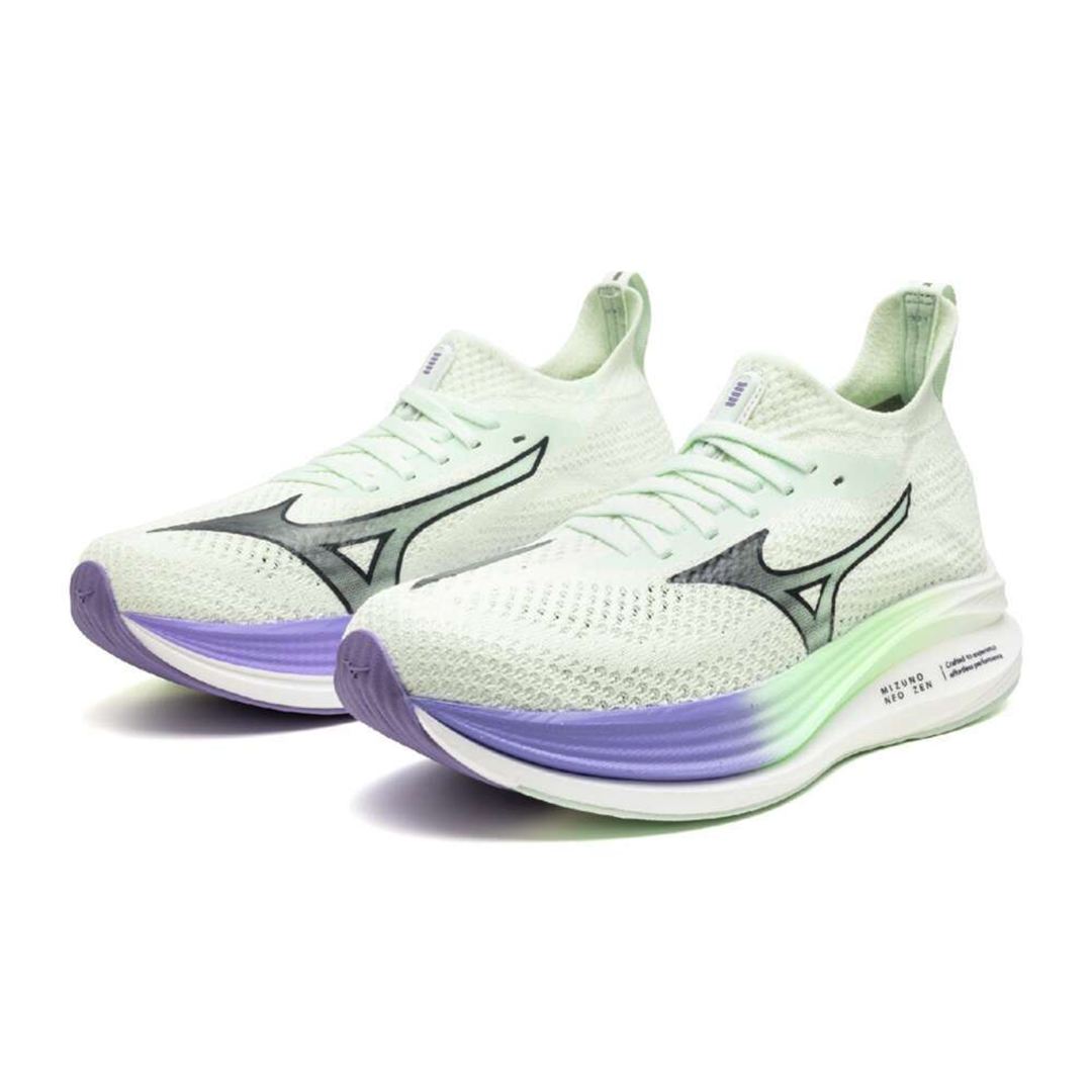 MIZUNO NEO ZEN(ランニング) ライトグリーン×ブラック×パープル 22.5