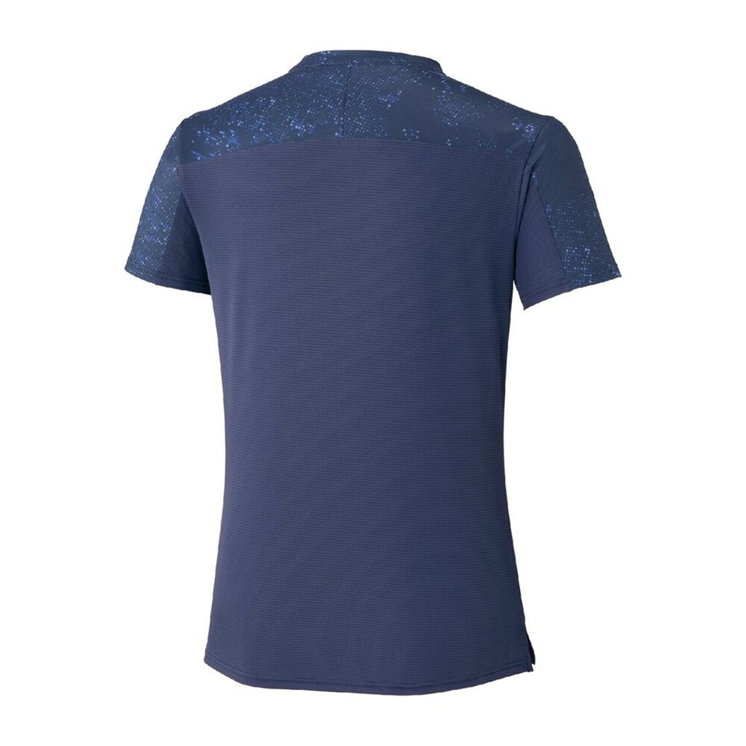 【汗処理／通気】ドライエアロフローグラフィックTシャツ エステートブルー S