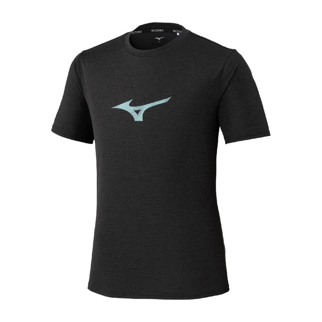 【ミズノ直営限定】クイックドライ ビッグロゴTシャツ ブラック S