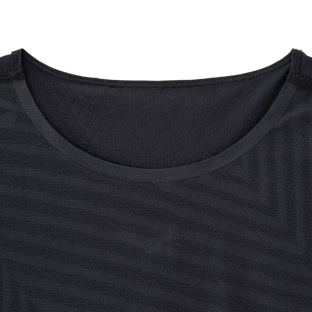 クイックドライ ジャカード Tシャツ ブラック S
