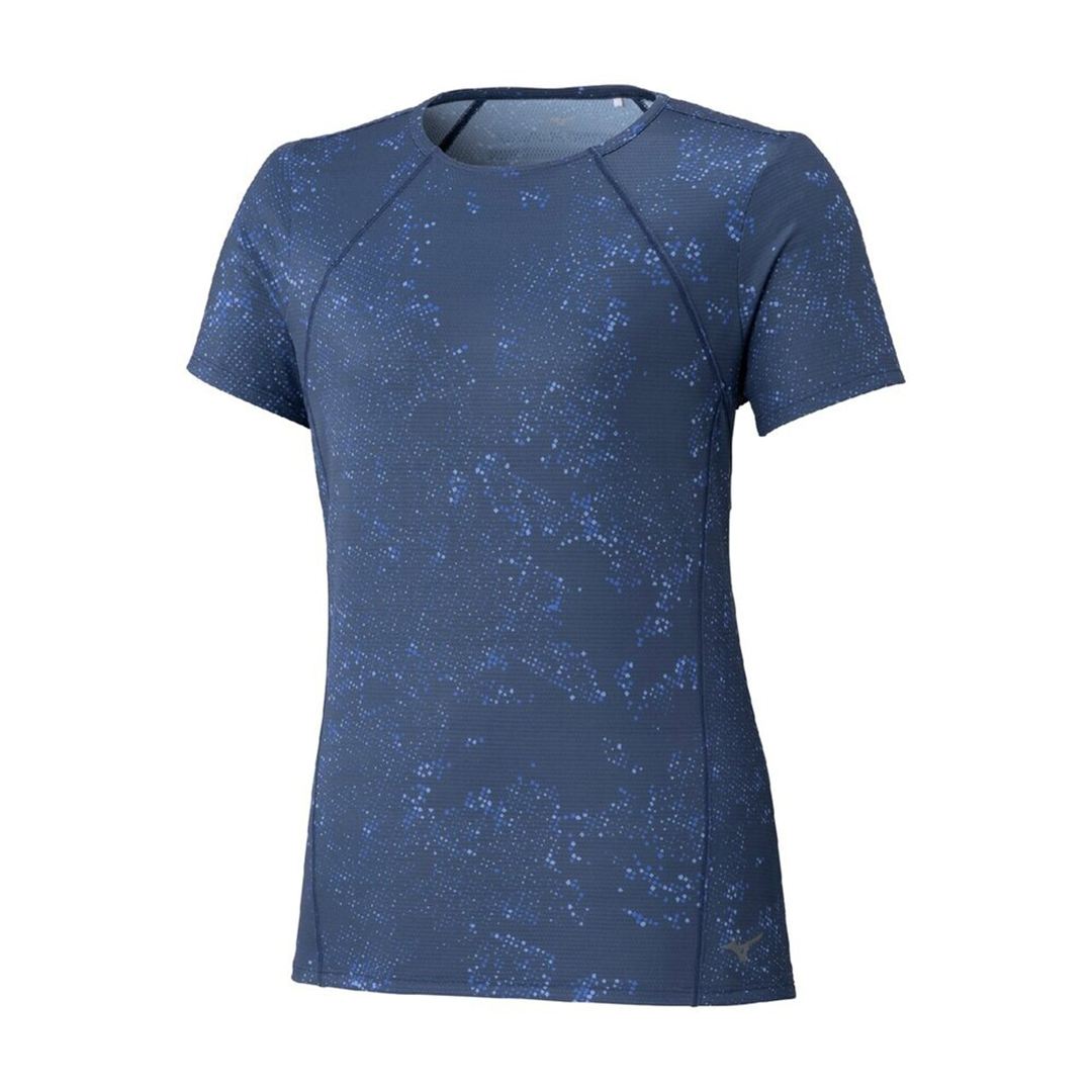 【汗処理／通気】ドライエアロフローグラフィックTシャツ エステートブルー S