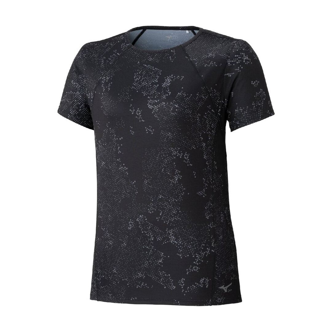 【汗処理／通気】ドライエアロフローグラフィックTシャツ ブラック S