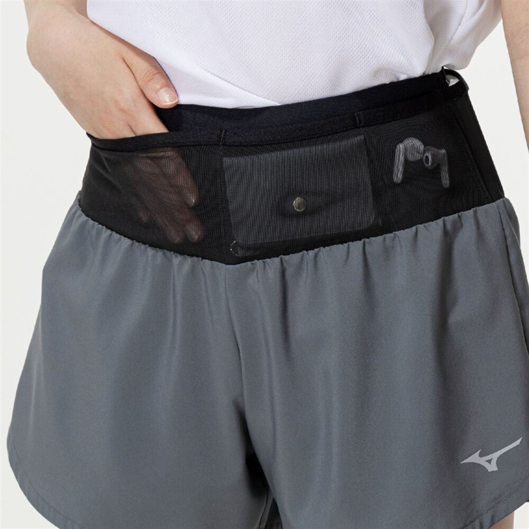 ランニング マルチポケットパンツ 4インチ グレー XL