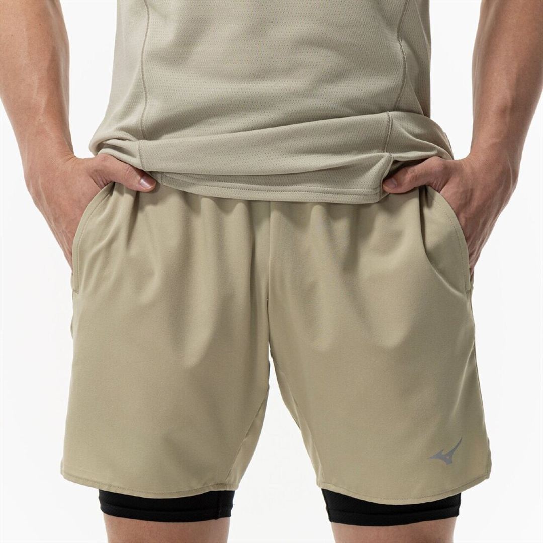 【ミズノ直営限定】ランニング ハーフパンツ インナータイツ付 エルム XL