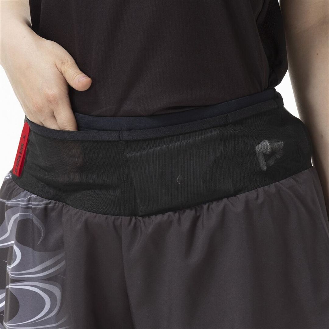【ミズノ直営限定】ランニング マルチポケットパンツプラス グラフィック 4インチ ブラック XL