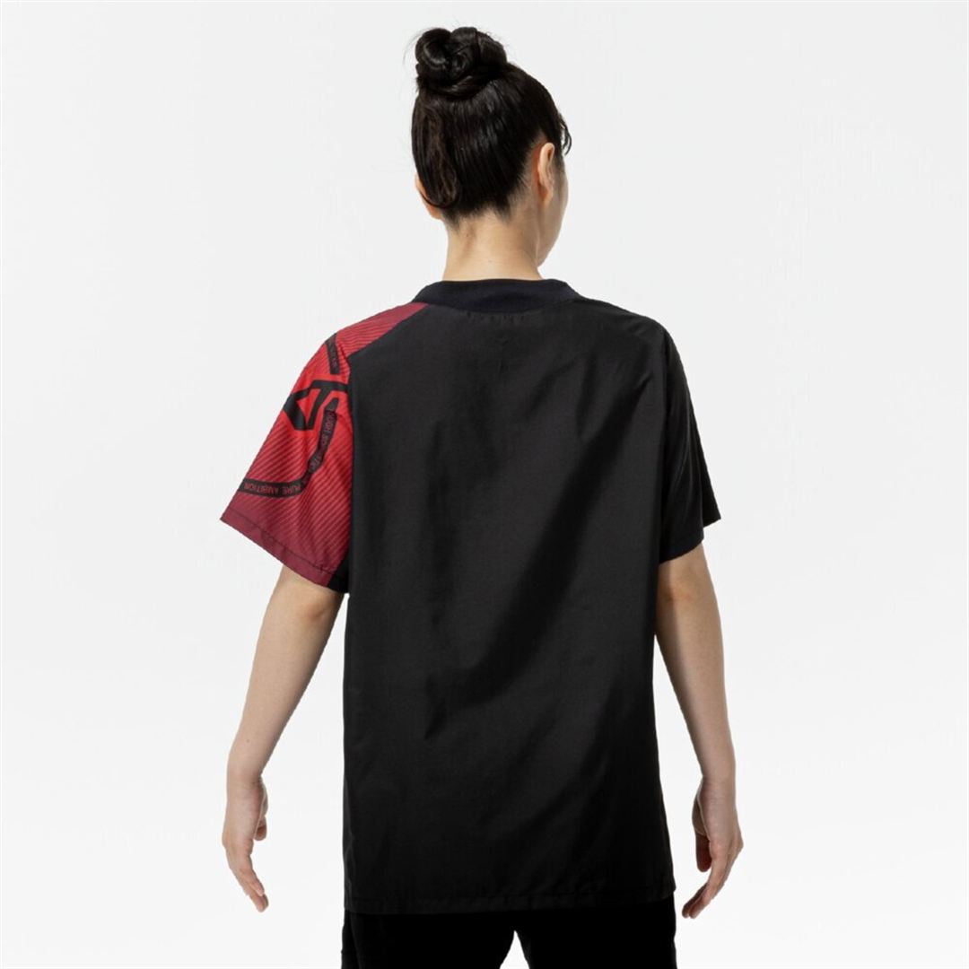 N-XTピステ(半袖／バレーボール) ブラック×レッド 2XL
