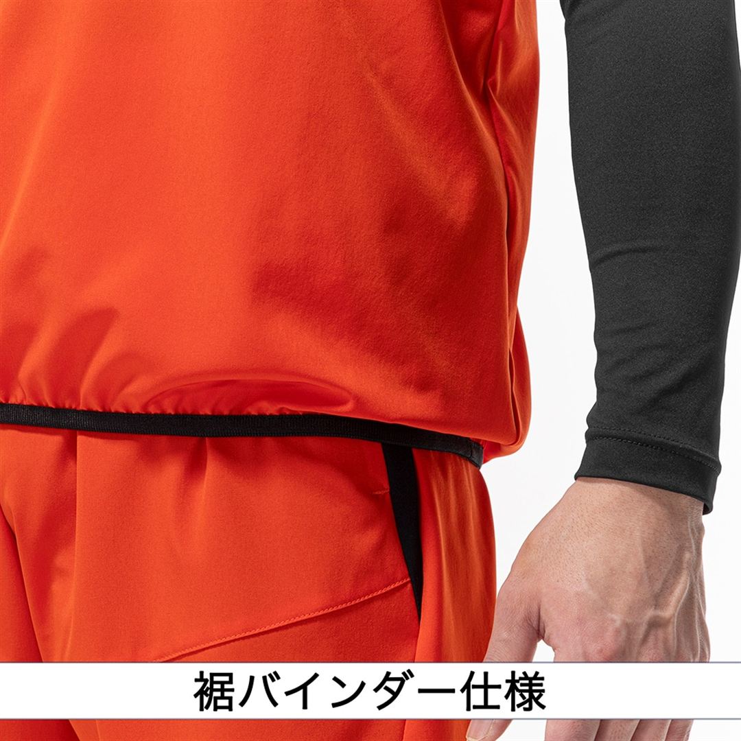 【ミズノプロ】トレーニングジャケット(半袖) オレンジコム XO