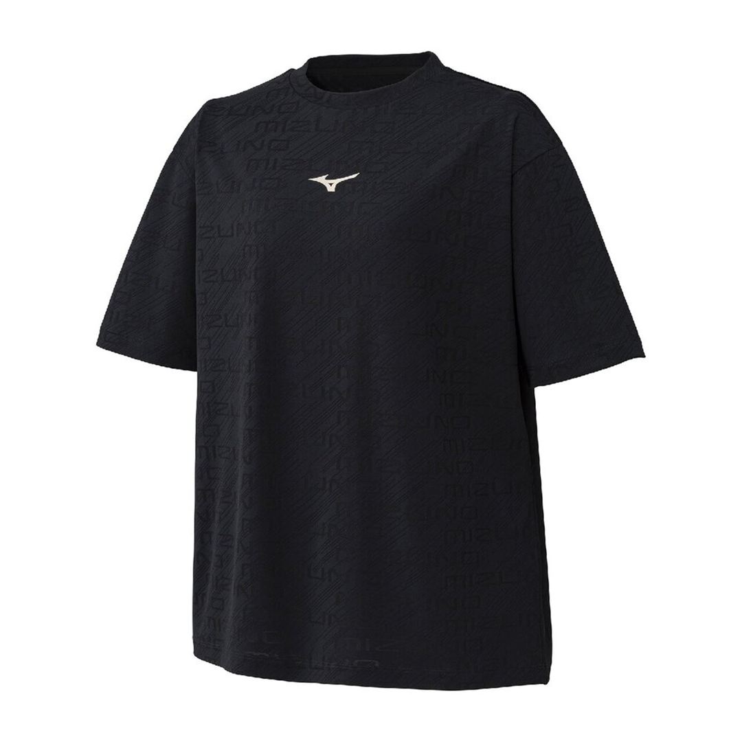 【ミズノ直営限定】シアージャカードTシャツ(ワイドシルエット) ブラック S