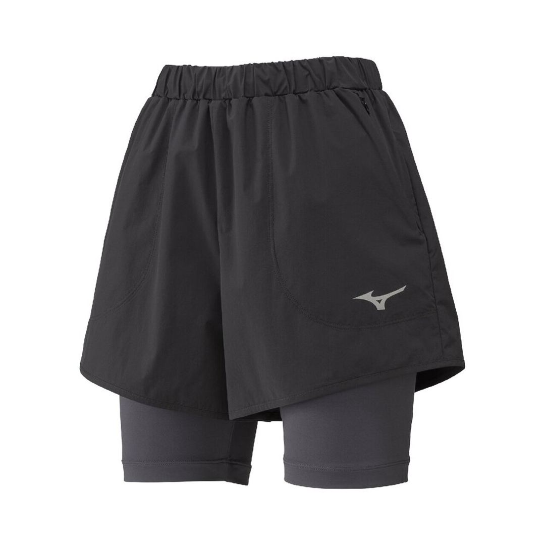 【ミズノ直営限定】ハイブリッドストレッチシアーショートパンツ ブラック S