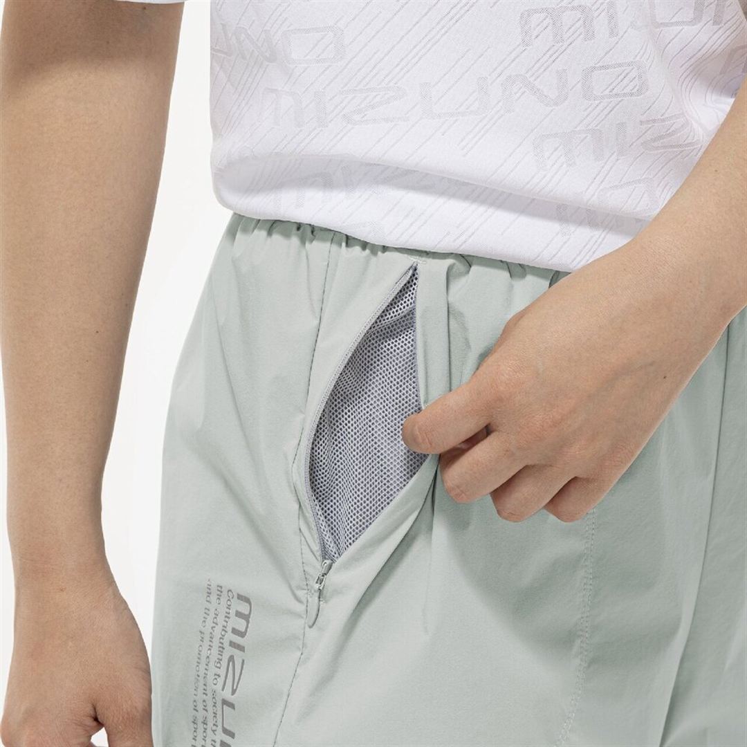 【ミズノ直営限定】ハイブリッドストレッチシアーショートパンツ グレイッシュサックス L