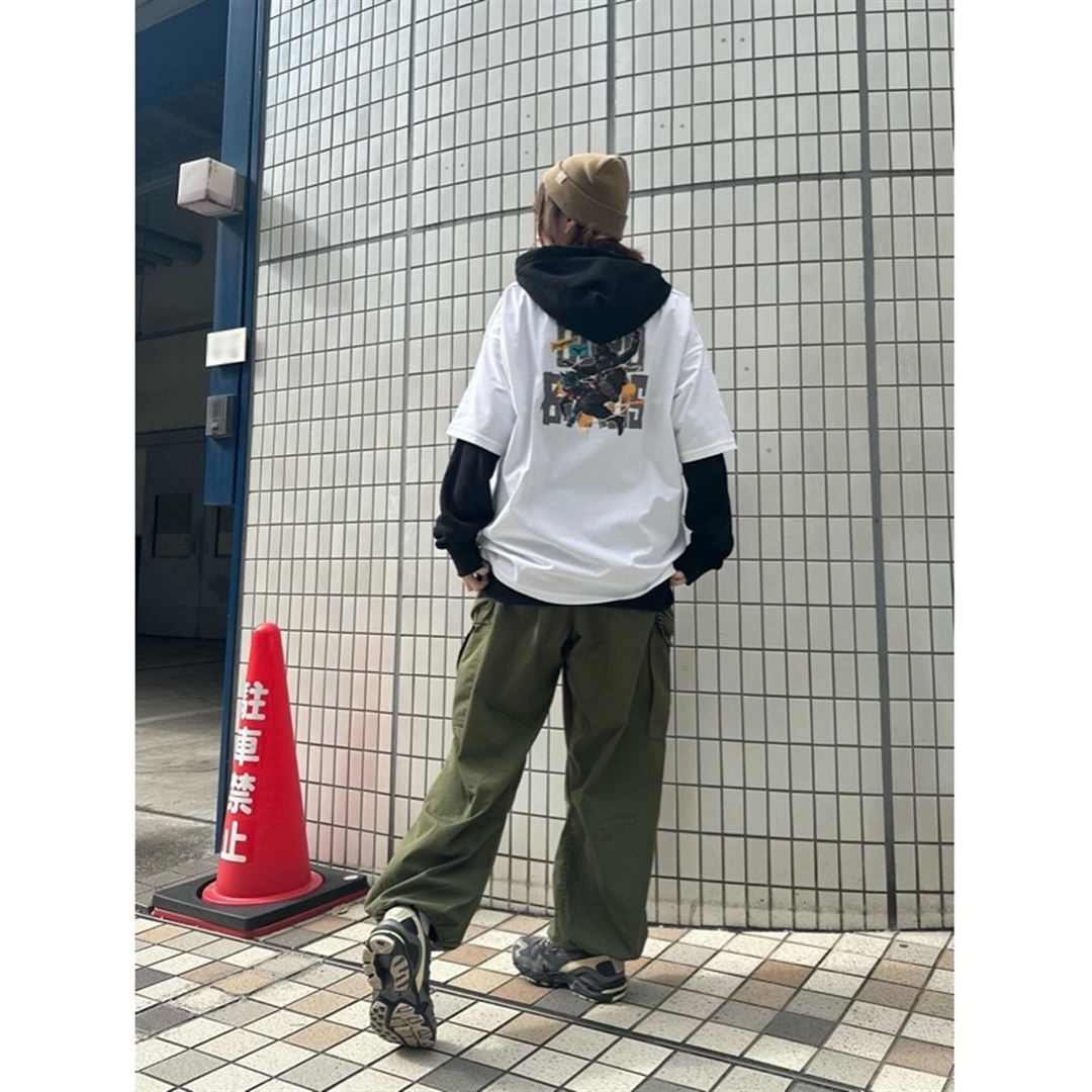 Dragon76ルーズフィットTシャツ ホワイト XS