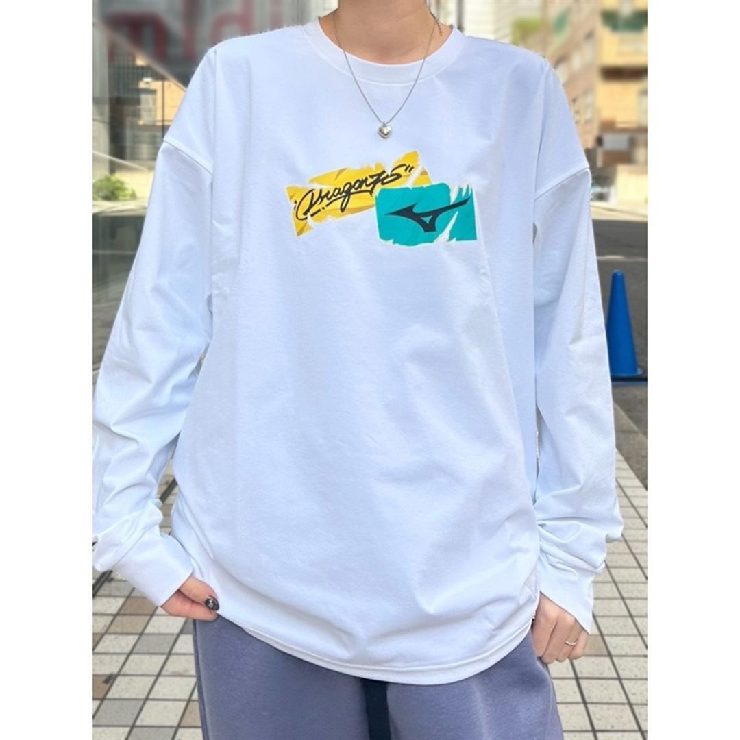 Dragon76ルーズフィットTシャツ(長袖) ホワイト XS