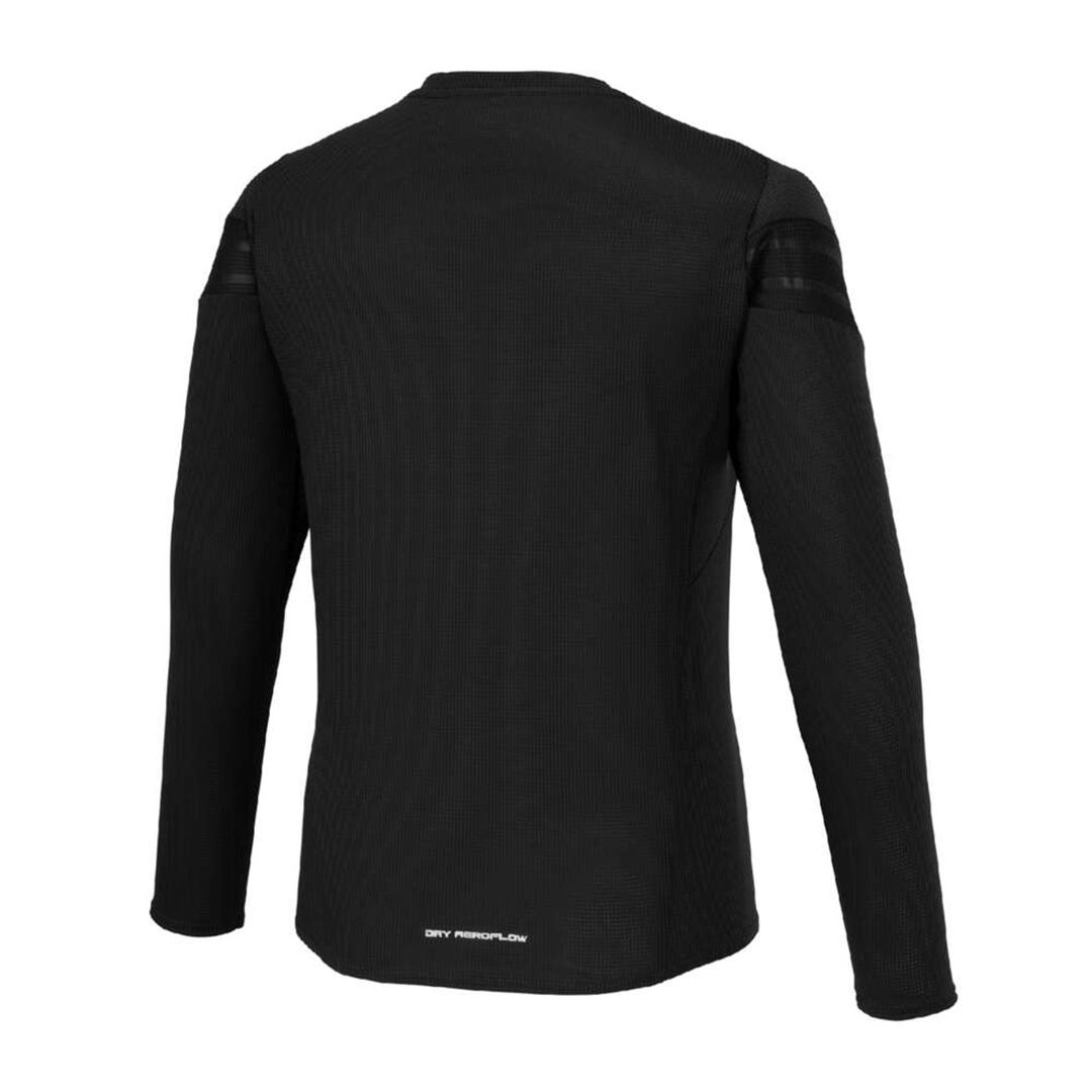 【汗処理／通気】ドライエアロフローTシャツ(長袖) ブラック S