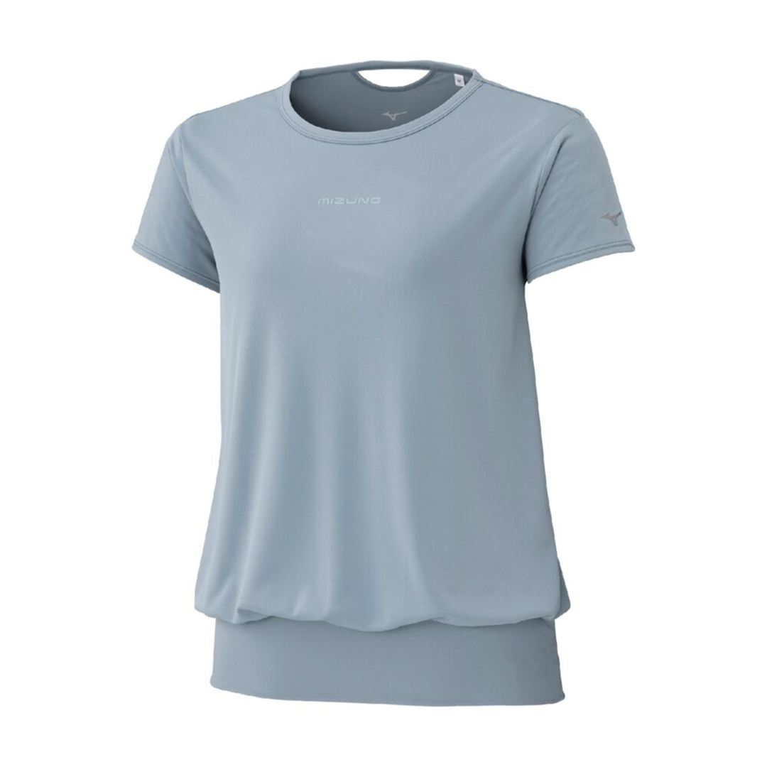 ストレッチスムースTシャツ グレイッシュブルー S