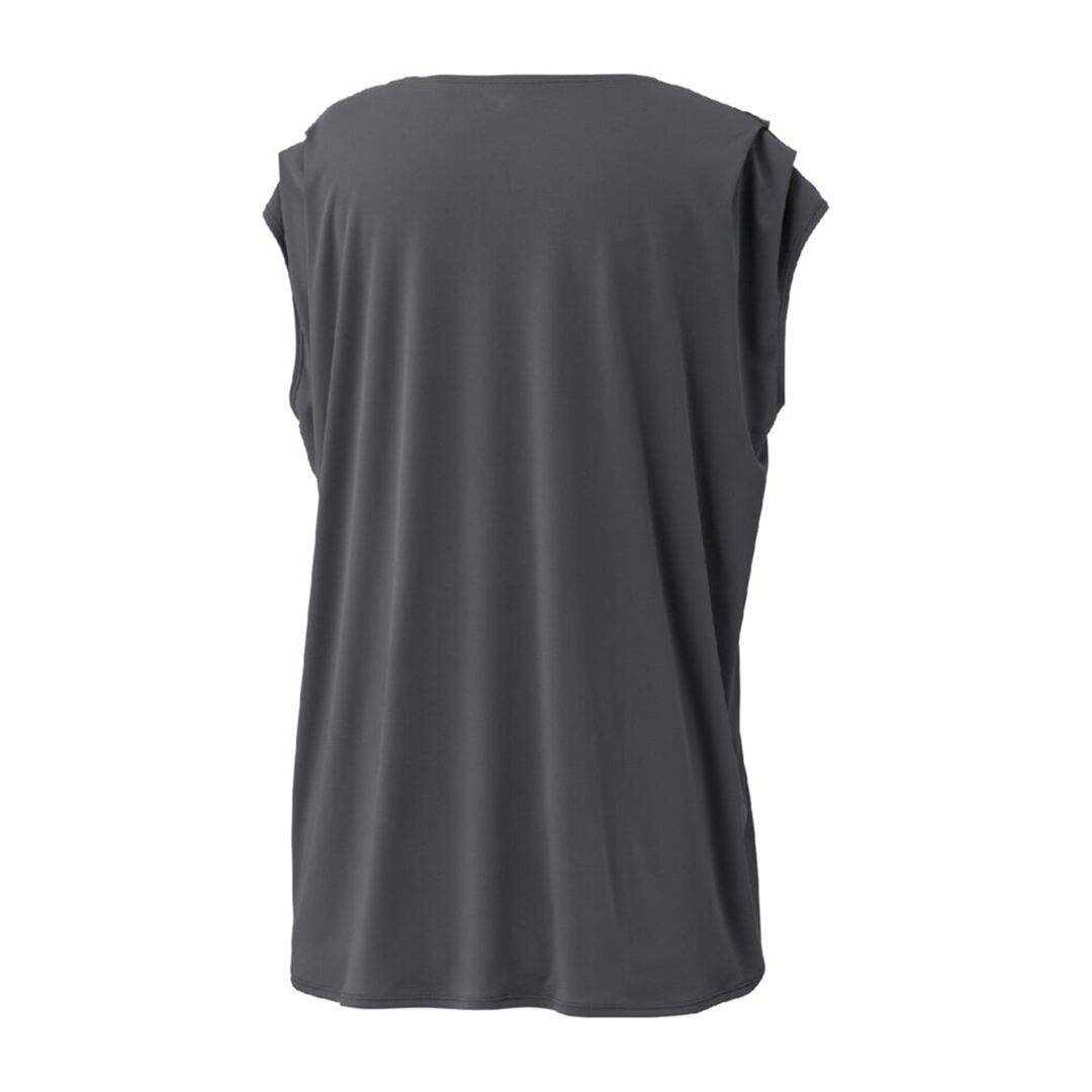ストレッチスムースフレンチスリーブTシャツ ダークグレー S
