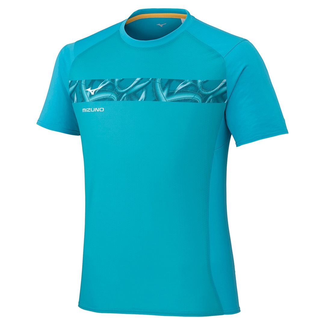 【汗処理／通気／軽量】ドライエアロフローライトTシャツ ターコイズ XL