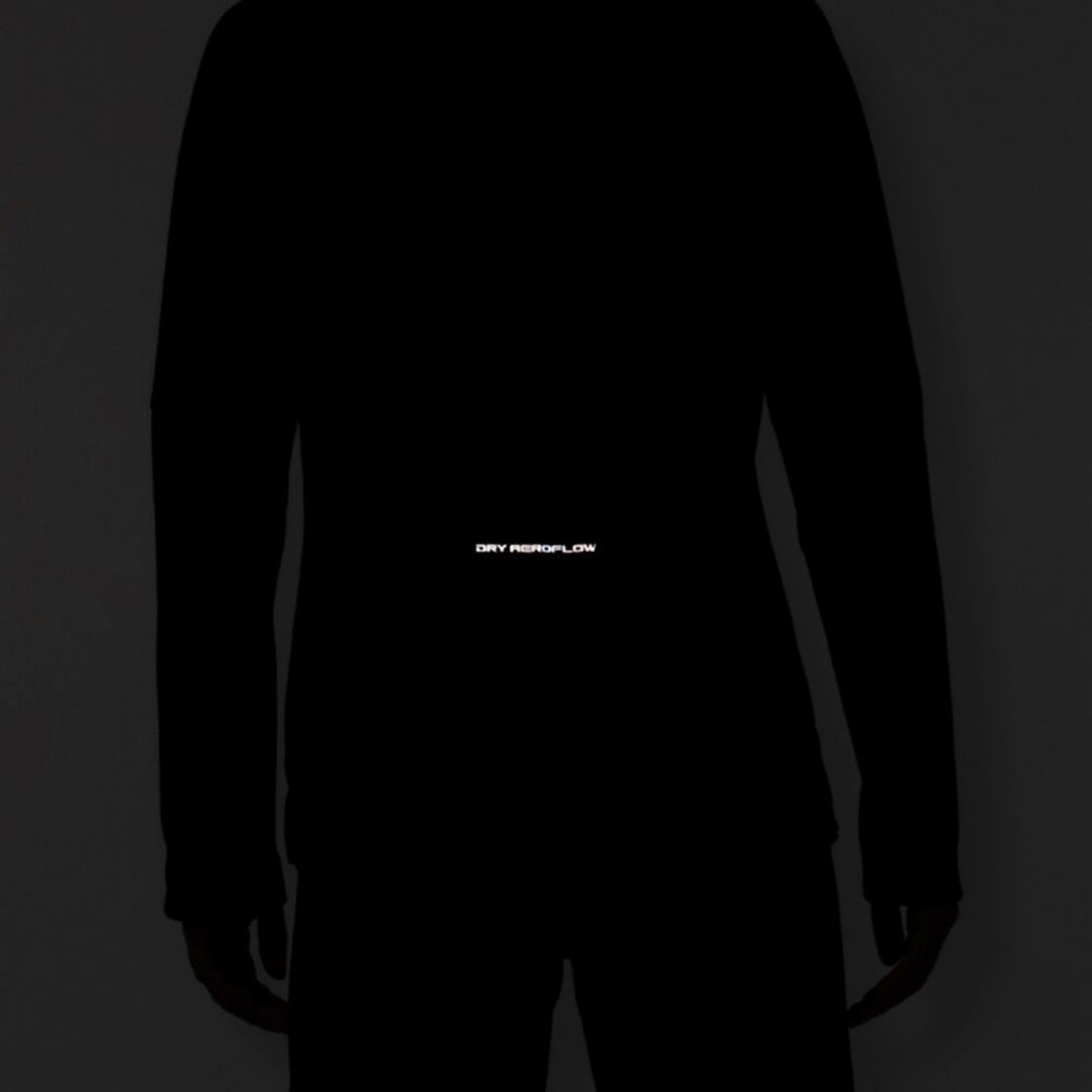 【汗処理／通気】ドライエアロフローTシャツ(長袖) ブラック L