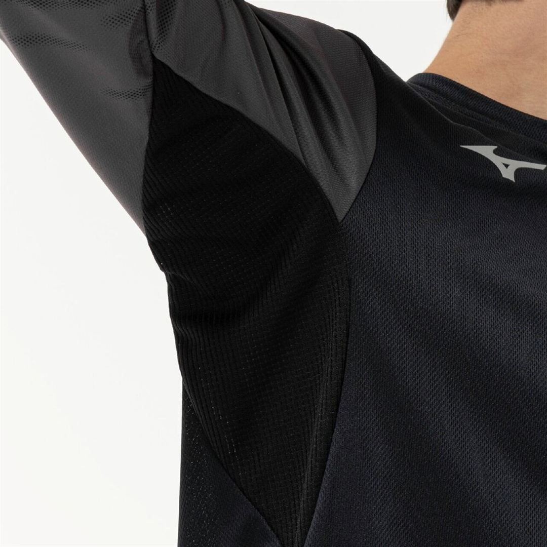 ドライハイブリッドTシャツ(長袖) ブラック XL
