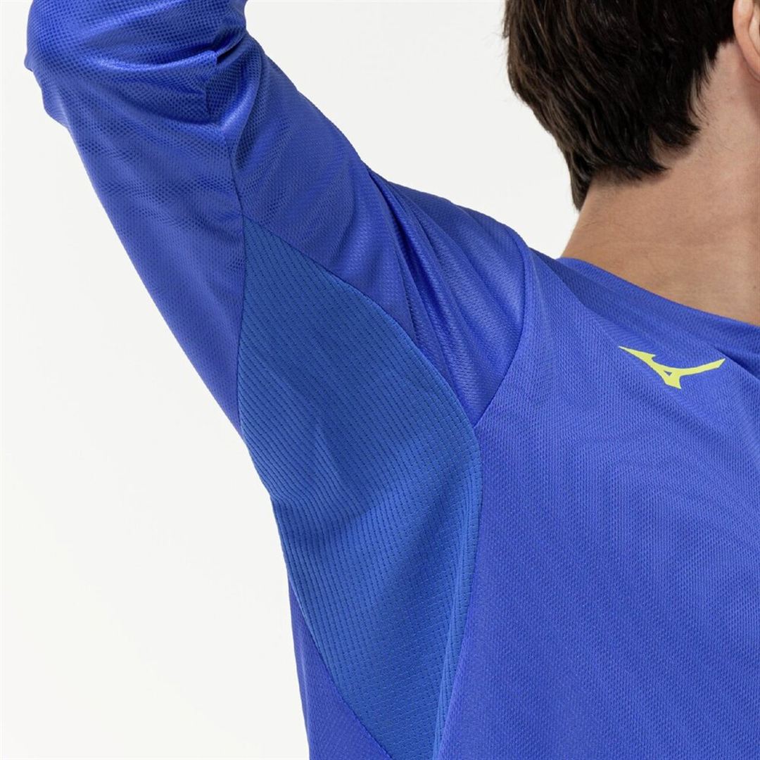 ドライハイブリッドTシャツ(長袖) ダズリングブルー XL