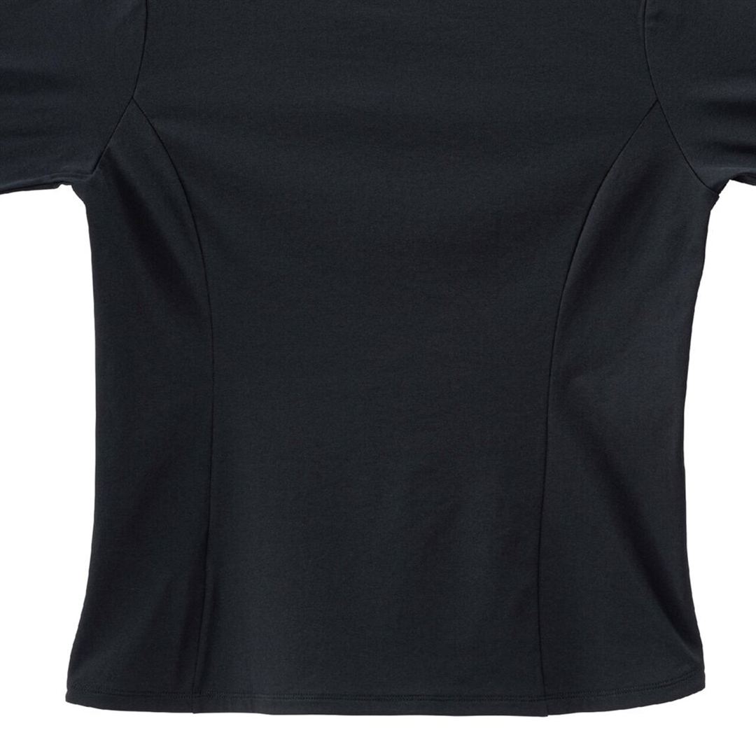 ストレッチソフトドライTシャツ(長袖) ブラック XL
