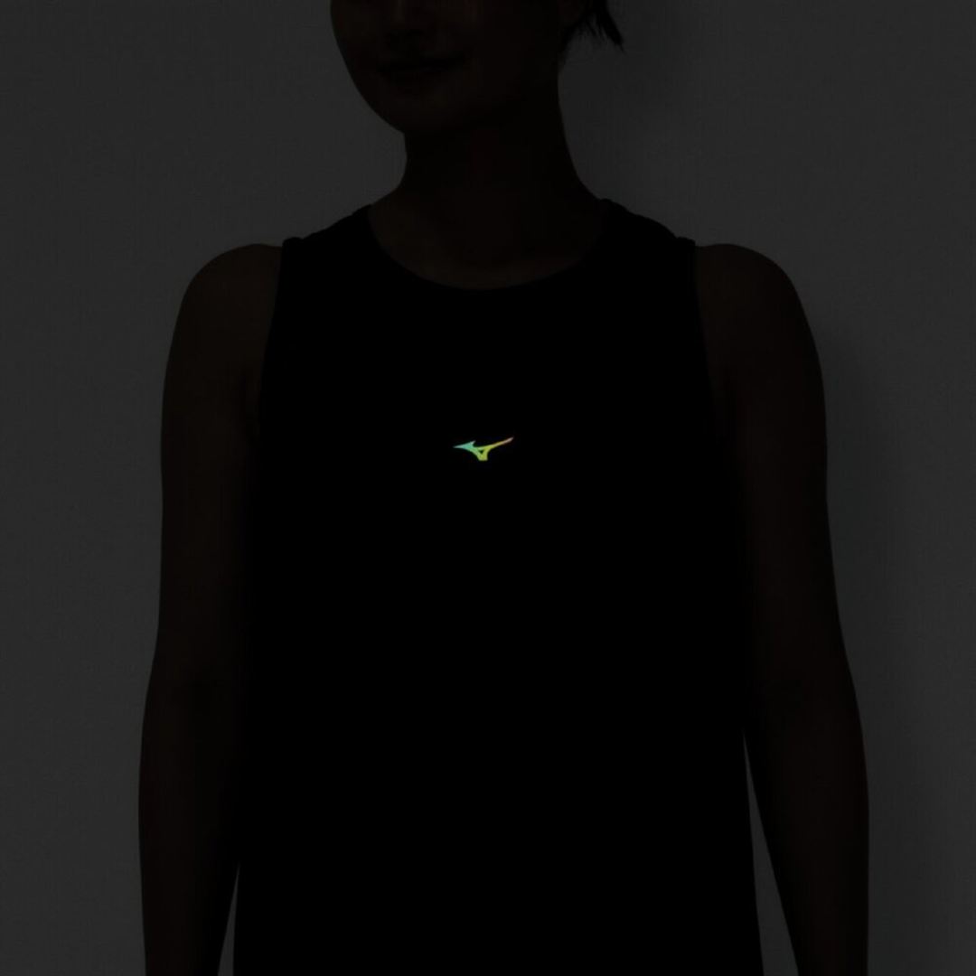 【汗処理／通気】ドライエアロフロージャカードノースリーブTシャツ ブラック XL