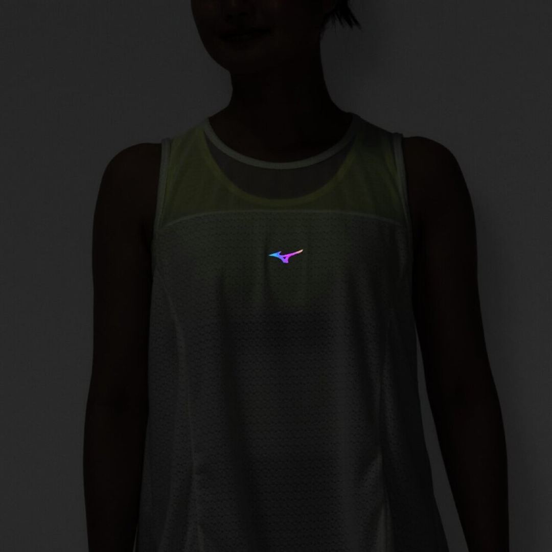 【汗処理／通気】ドライエアロフロージャカードノースリーブTシャツ ソフトサンドイエロー XL