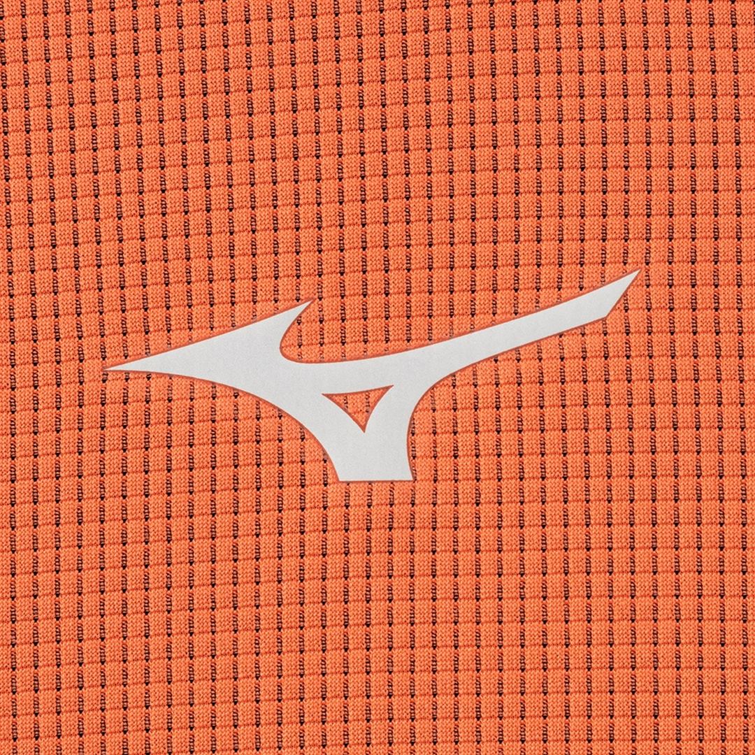 【汗処理／通気】ドライエアロフローTシャツ サンストーンオレンジ×ブラック XS