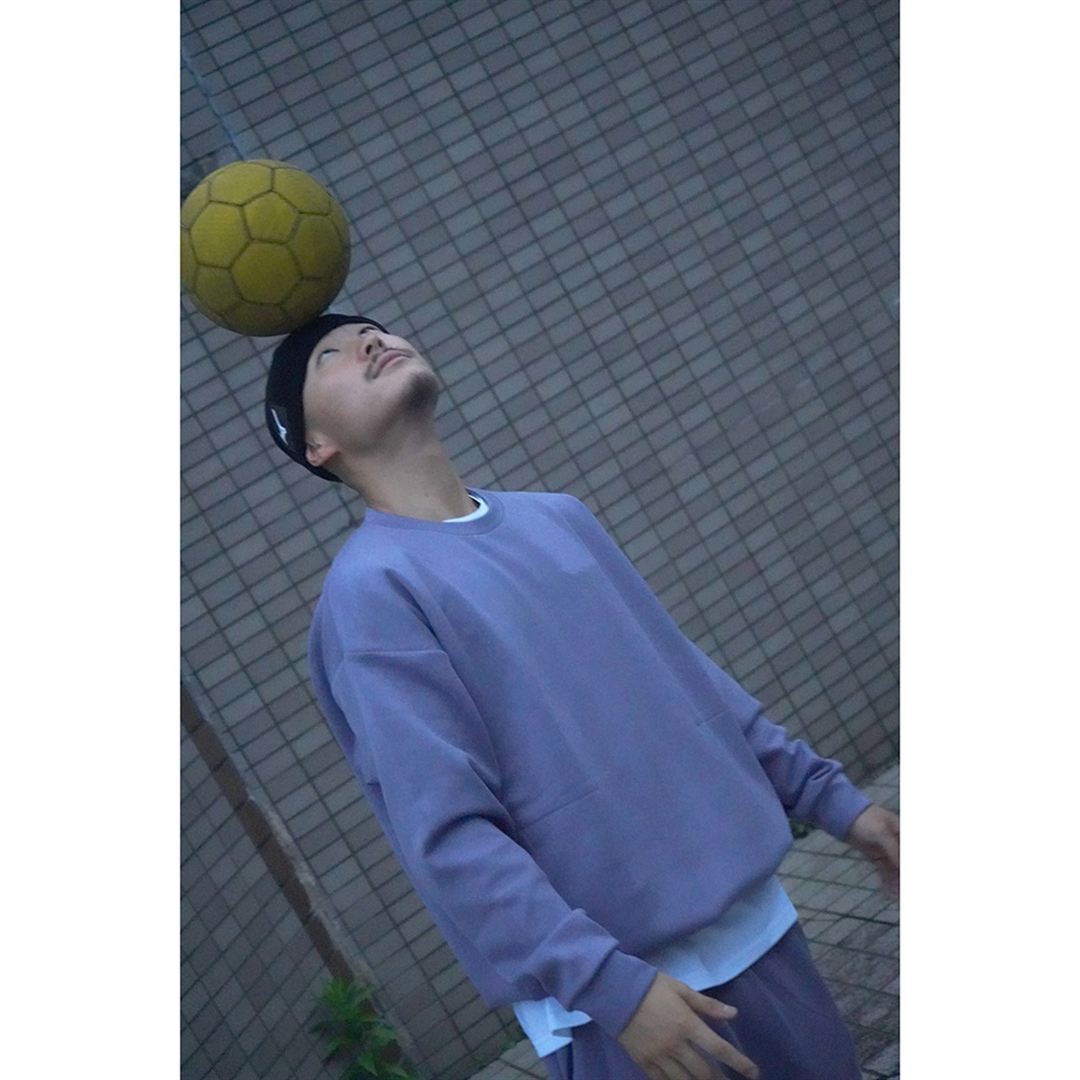 ルーズフィットスウェットクルー グラナイトグレー杢 XS