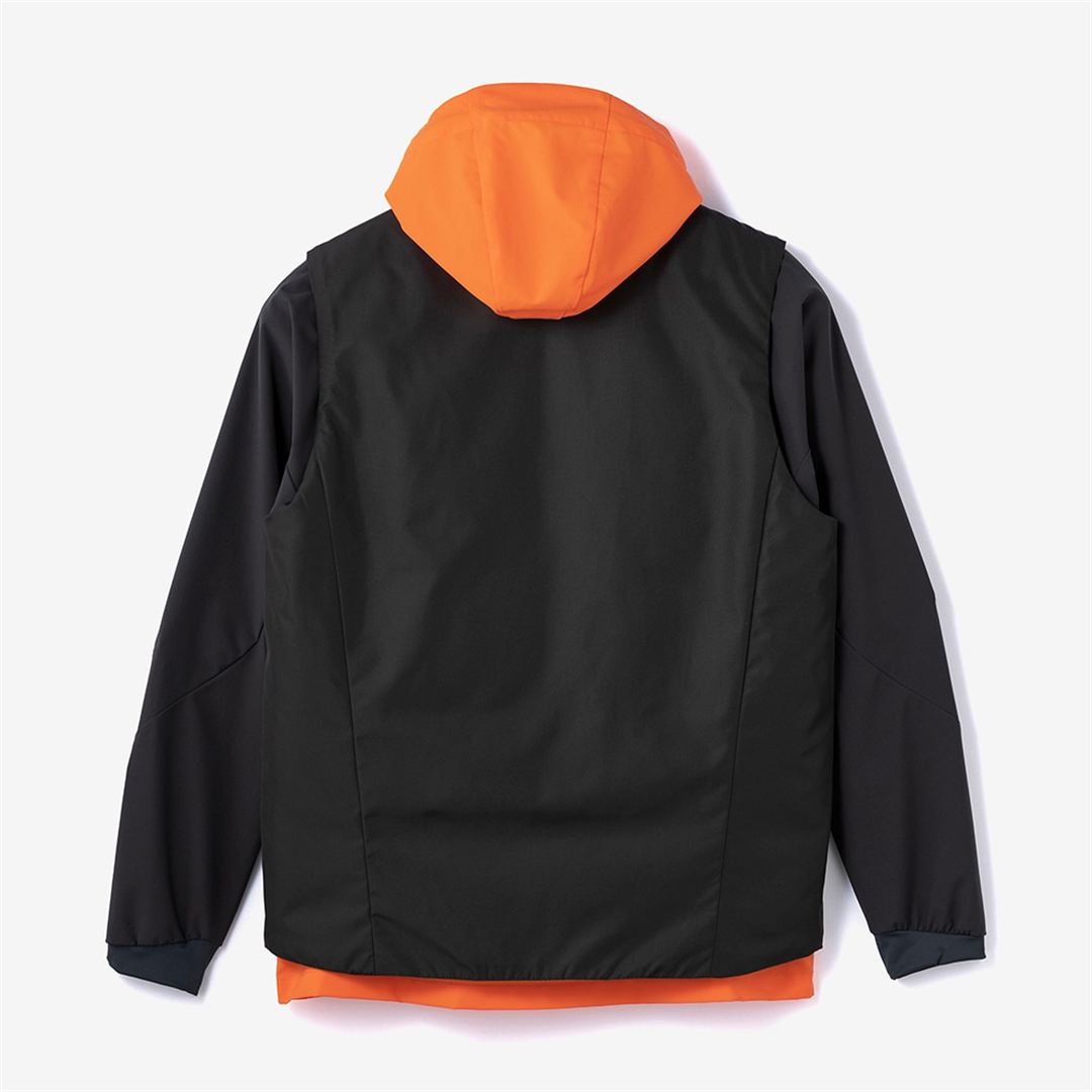 ハイブリッド3WAYジャケット サンストーンオレンジ×ブラック XL
