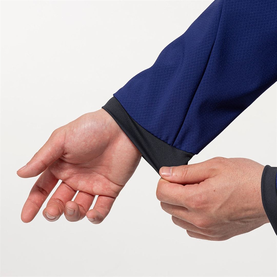 【ストレッチ／防風】テックシールドフーディジャケット ビーコンブルー XL