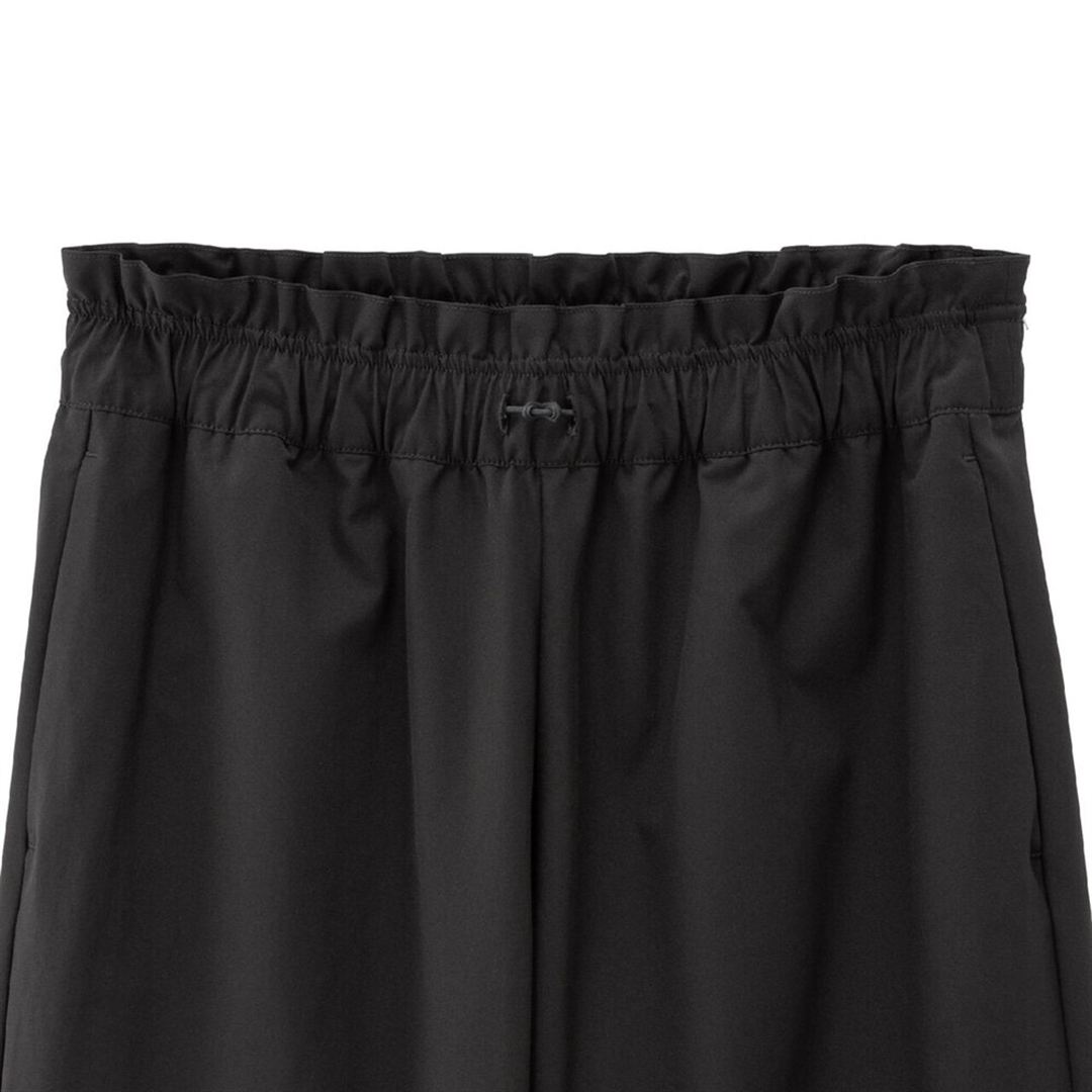 ストレッチウーブンワイドパンツ ブラック XL