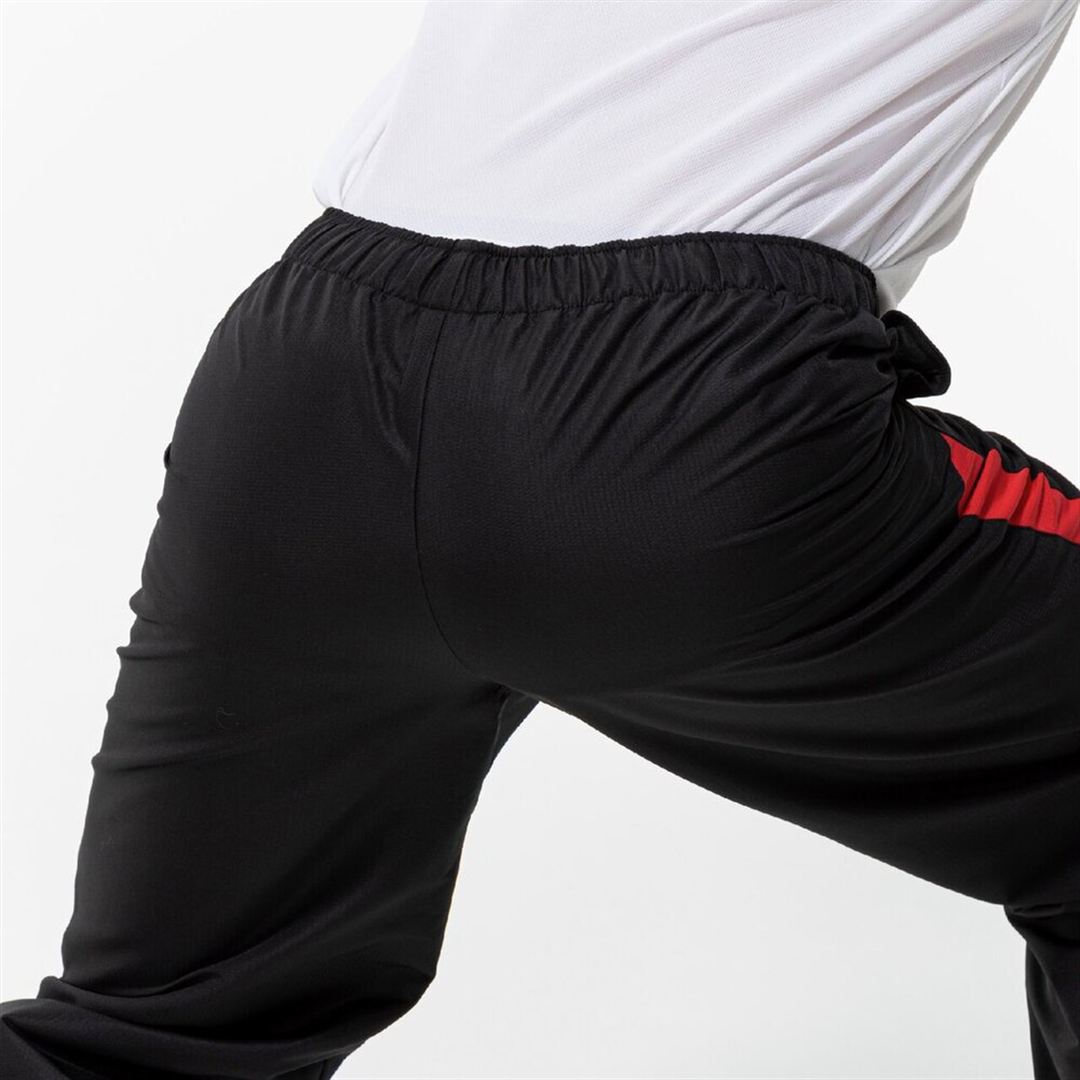 【吸湿発熱】ブレスサーモウォーマーパンツ ブラック×チャイニーズレッド XS