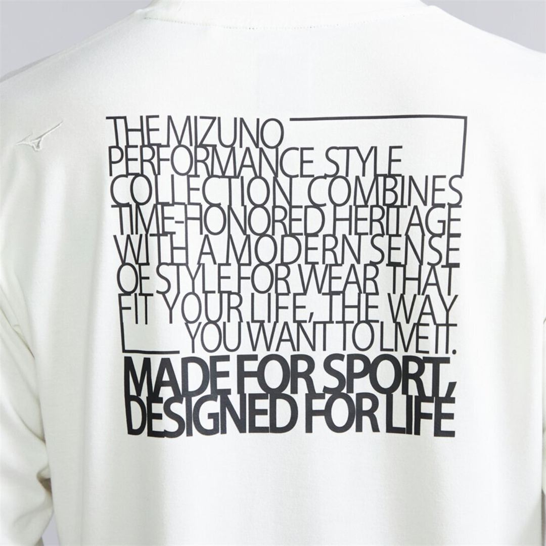 リサイクルポリエステルグラフィックロングスリーブTシャツ マシュマロホワイト M