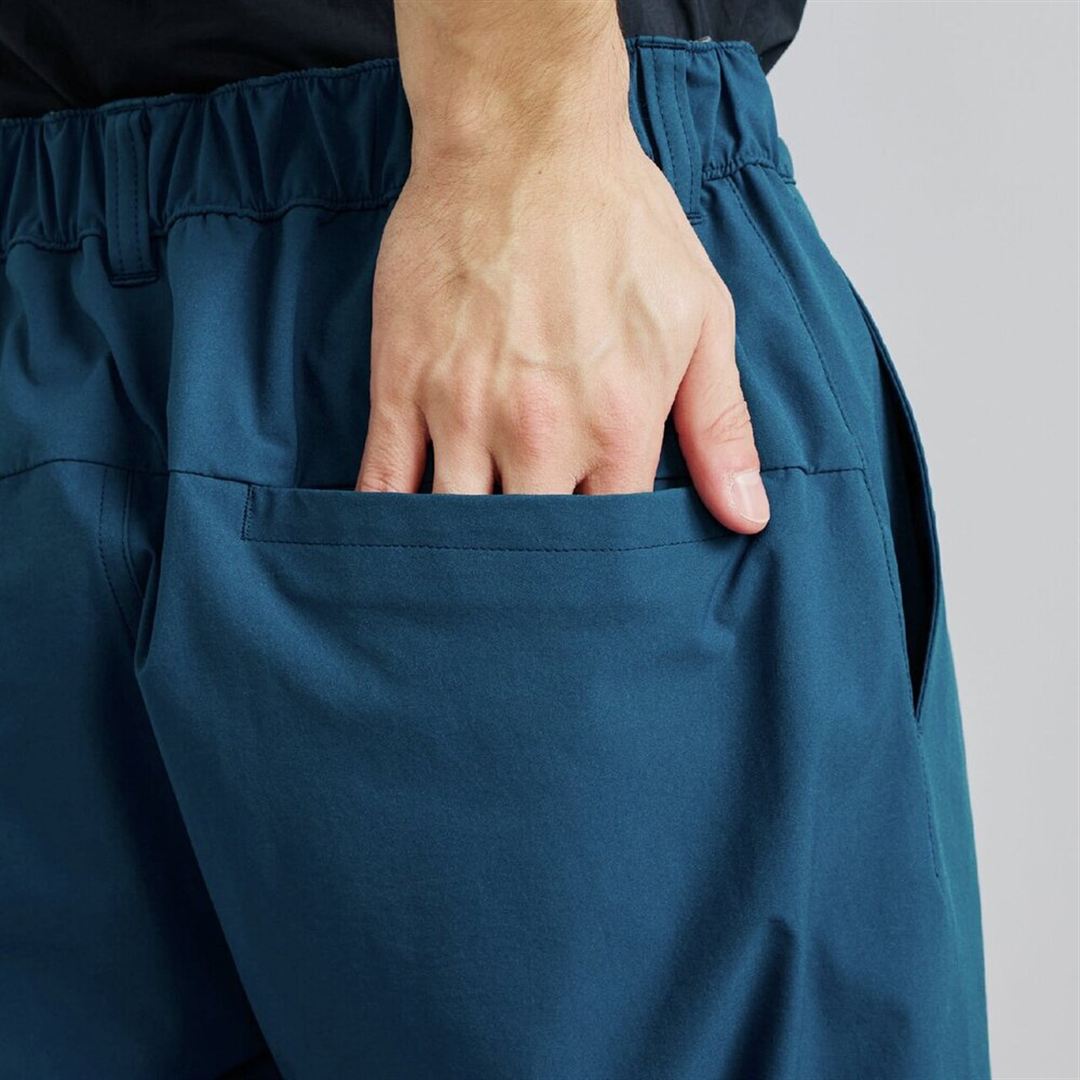 MIZUNO BUDDYストレッチ撥水テーパードパンツ セーラーブルー S