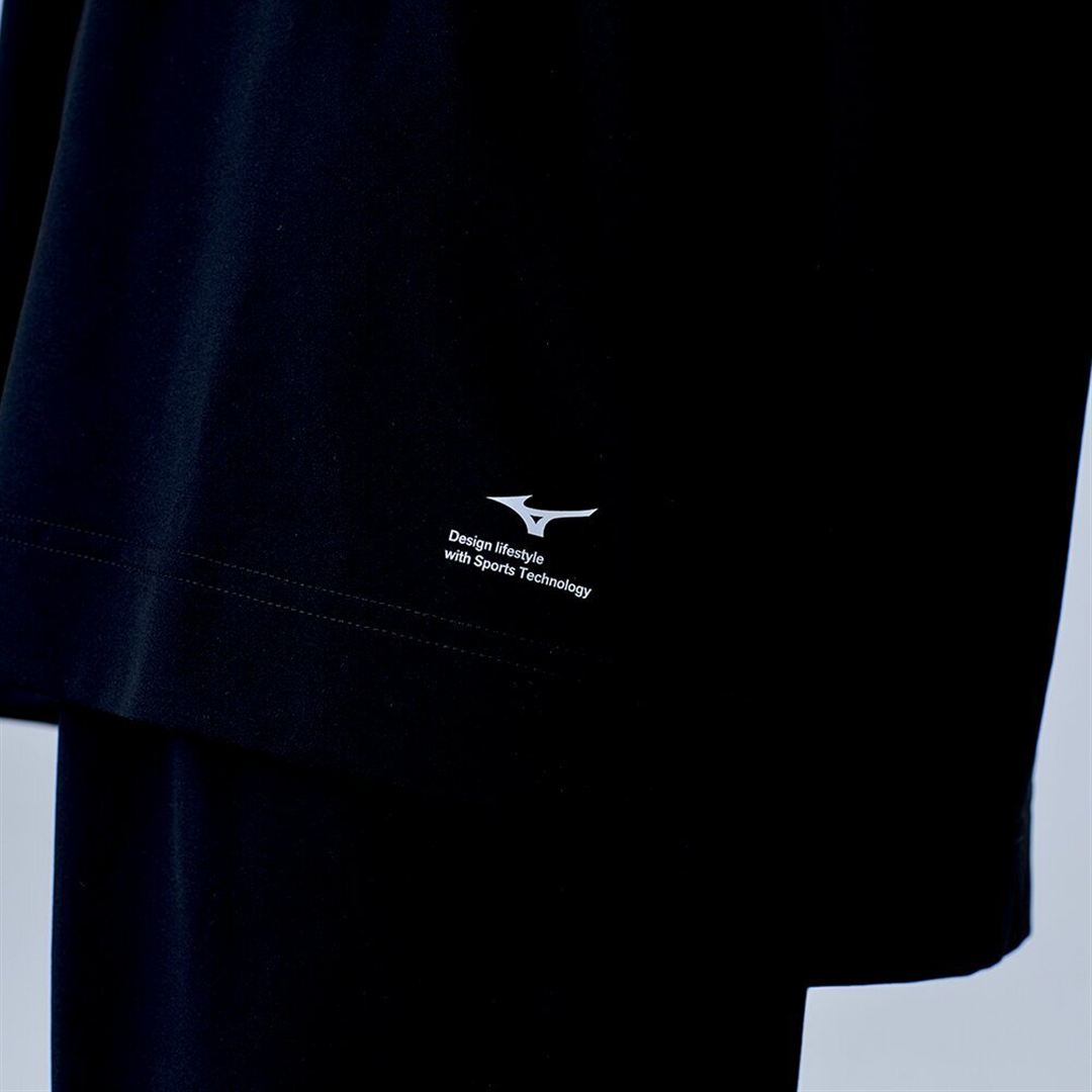 ハイストレッチ クルーネック半袖シャツ（ワイドシルエット） ブラック XL