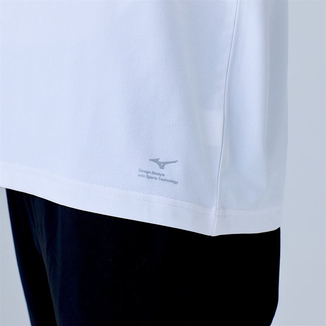 ハイストレッチ クルーネック半袖シャツ（レギュラーシルエット） ホワイト XL