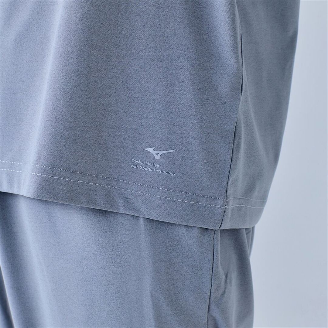 ハイストレッチ クルーネック半袖シャツ（レギュラーシルエット） グレー XL