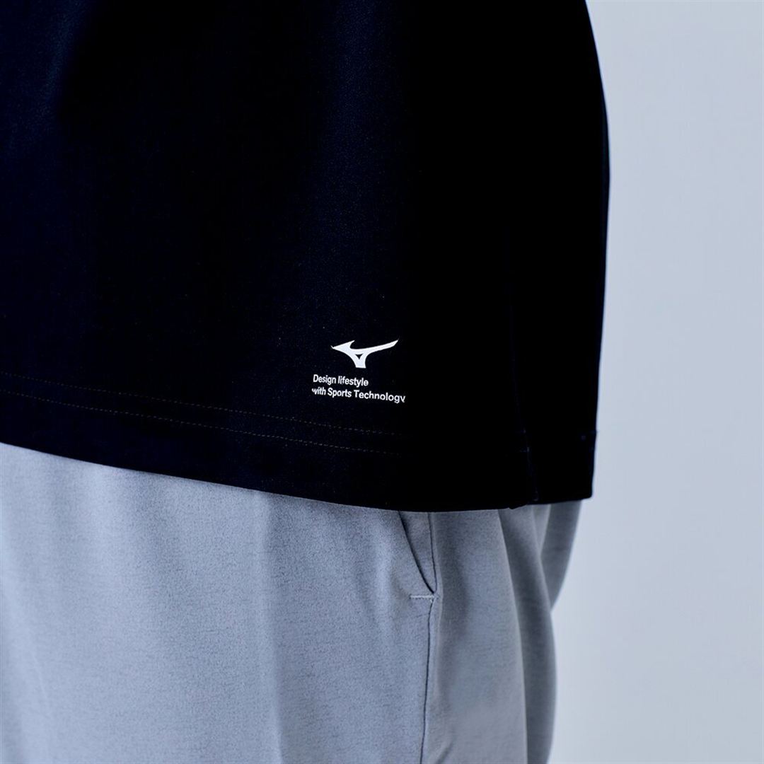 ハイストレッチ クルーネック半袖シャツ（レギュラーシルエット） ブラック XL