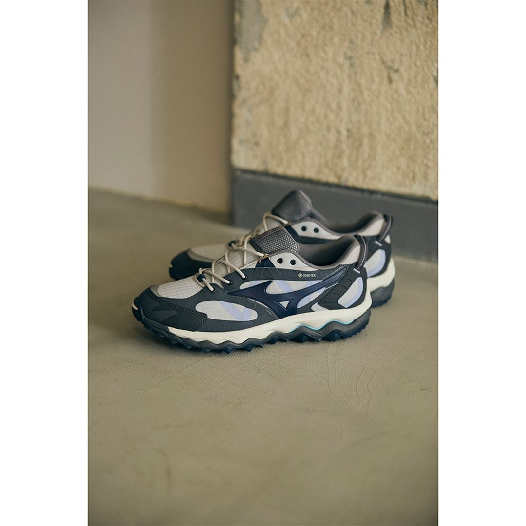 【ミズノ直営限定】WAVE MUJIN TL GTX(ゴアテックス／防水) グレー×ネイビー 30.0