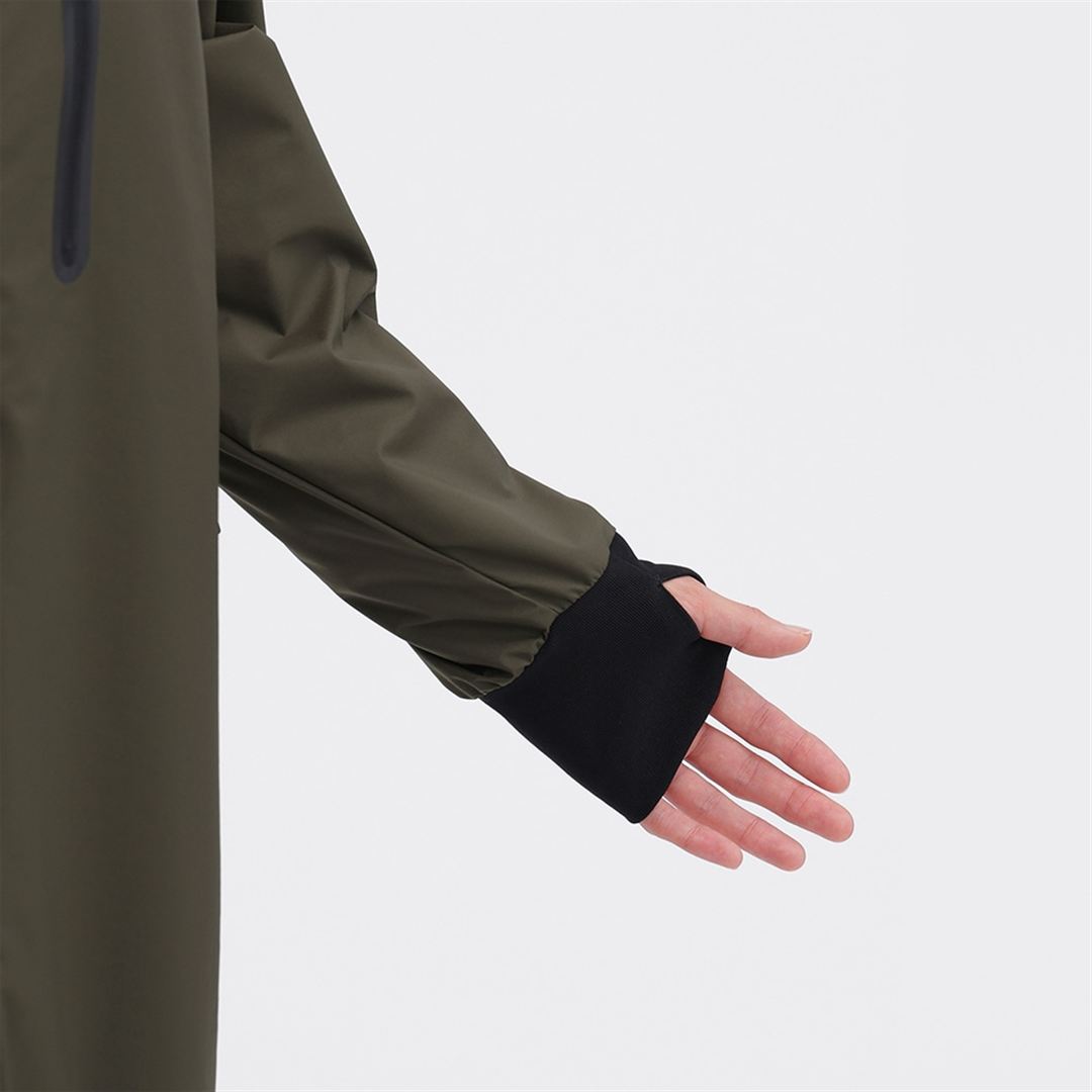 【MARGARET HOWELL】ベルグテックタスランナイロンリップコート DK.カーキ 2