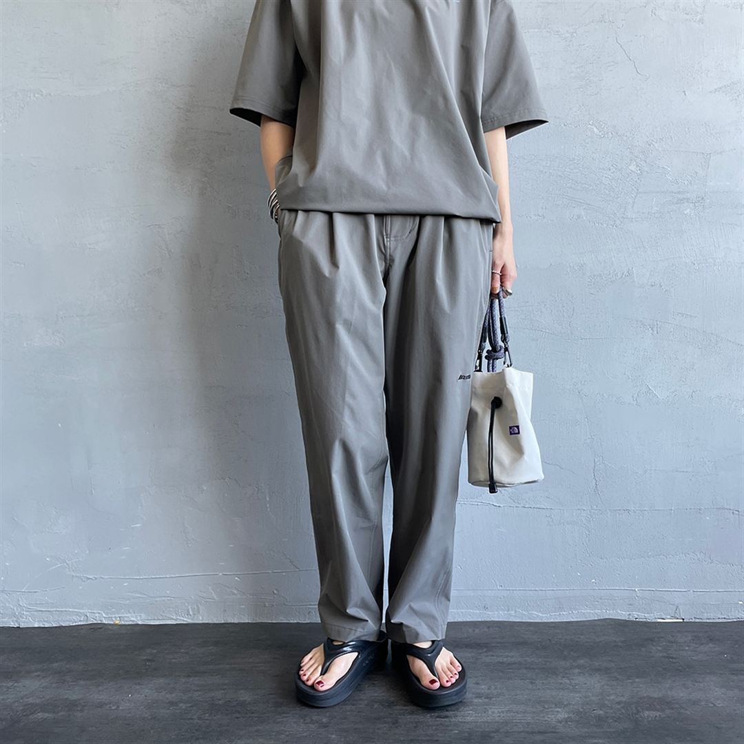 【JEANS FACTORY】ウォーターリパレントストレッチウーブンパンツ チャコール S