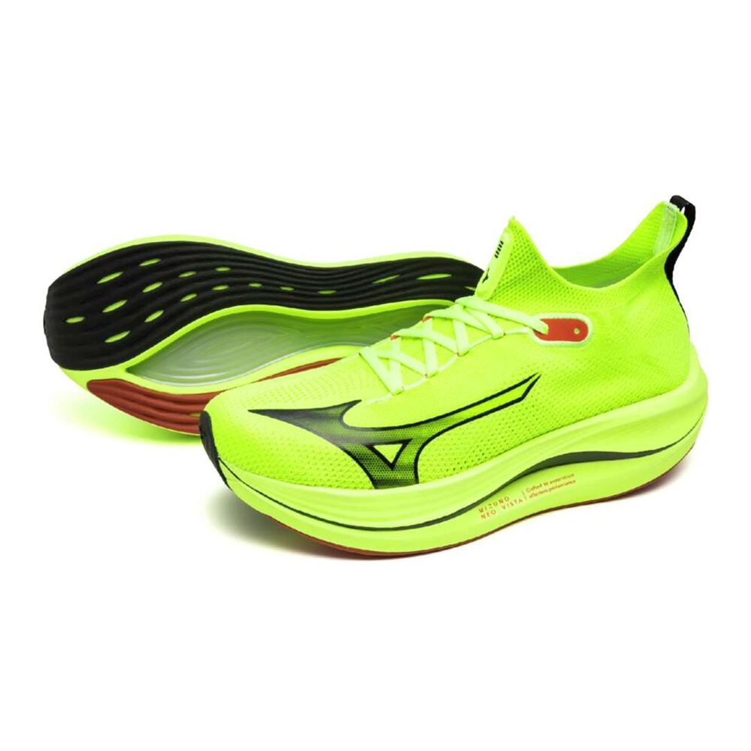 MIZUNO NEO VISTA(スピードワーク／テンポ走) イエローライム×ブラック×レッド 24.0