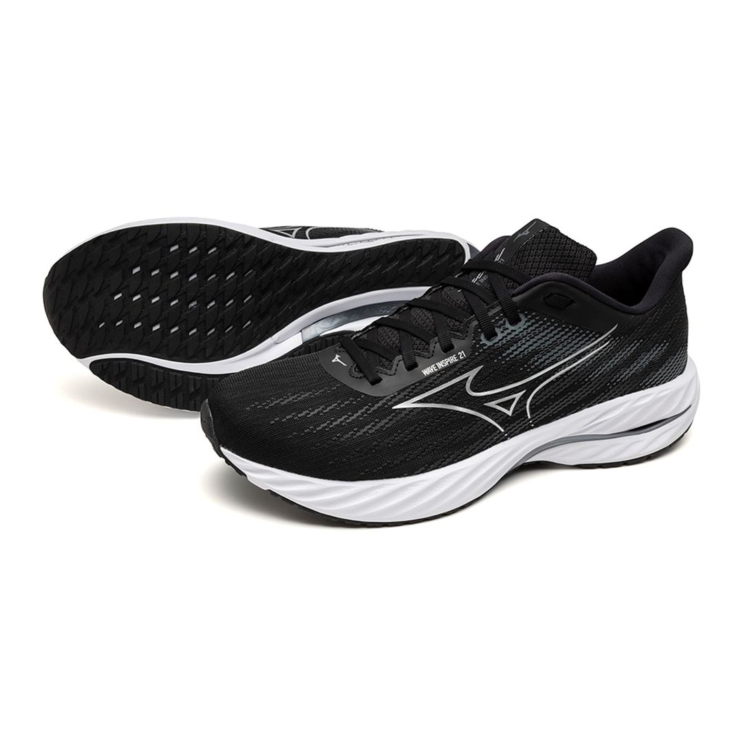 【ミズノ直営限定】ウエーブインスパイア21(ランニング) ブラック×シルバー 30.0