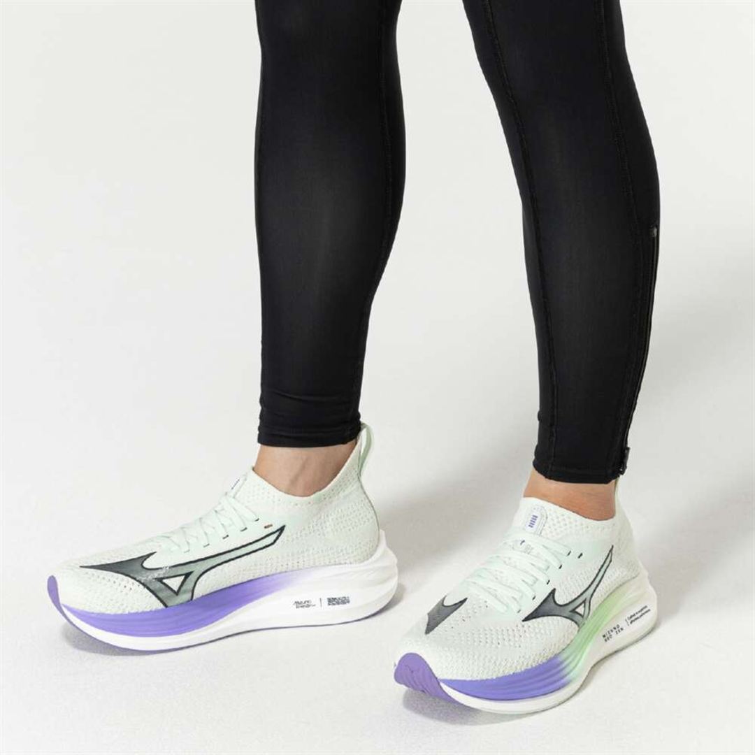 MIZUNO NEO ZEN(ランニング) ライトグリーン×ブラック×パープル 22.5
