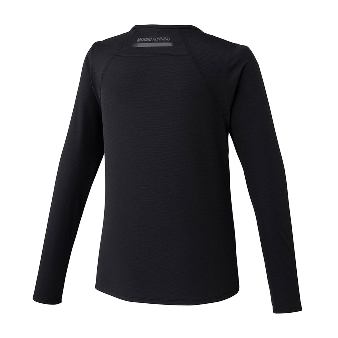 【汗処理／通気】ドライエアロフローTシャツ(長袖) ブラック M