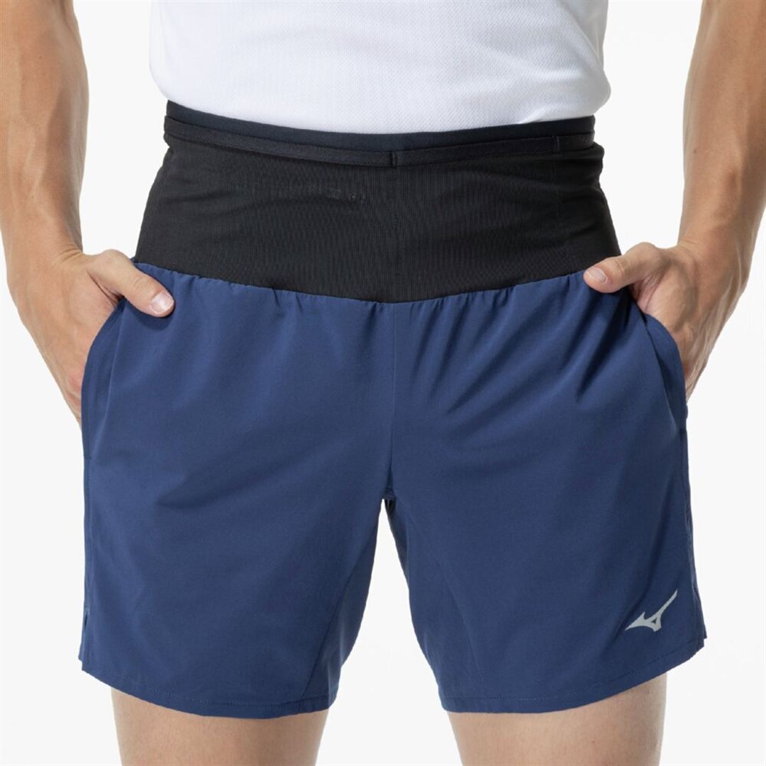 【ミズノ直営限定】ランニング マルチポケットパンツ プラス 7インチ(インナー付) エステートブルー XL