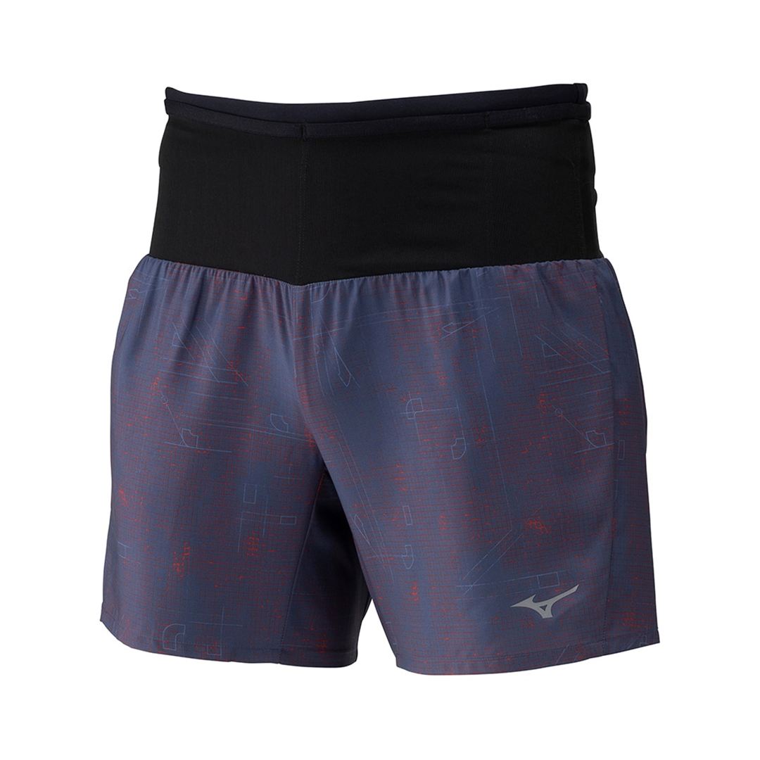 ランニング マルチポケットパンツ グラフィック6インチ インシグニアブルー×オレンジ XL