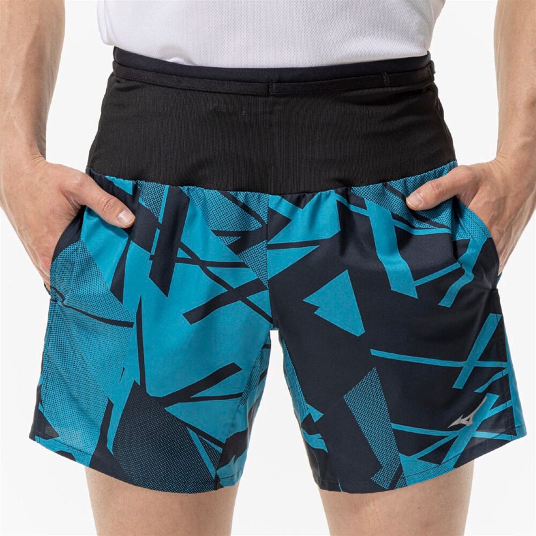 ランニング マルチポケットパンツ プラス グラフィック7インチ カプリブリーズ×ブラック XL