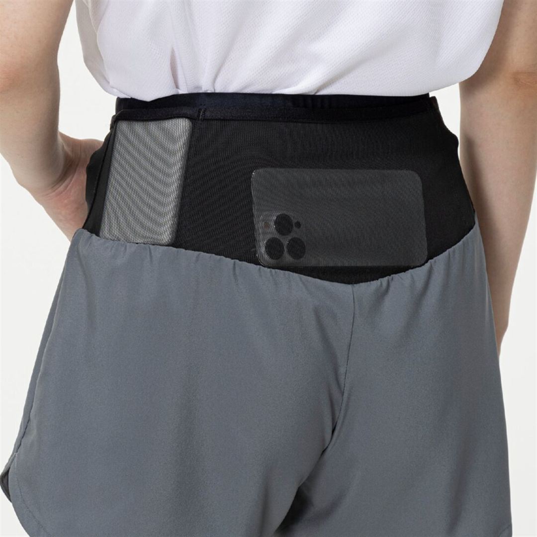 ランニング マルチポケットパンツ 4インチ グレー XL