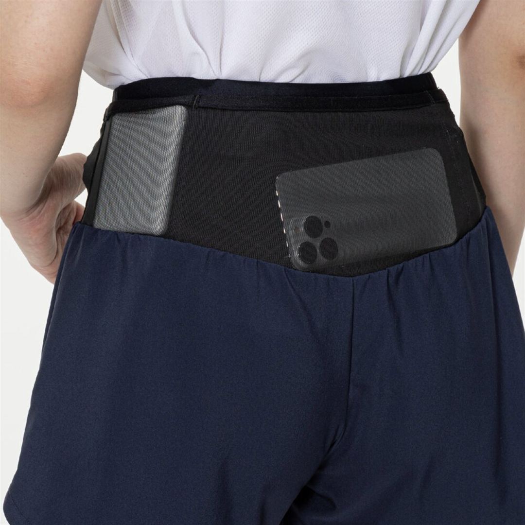 ランニング マルチポケットパンツ 4インチ ネイビー XL